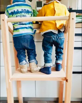 Tour d'observation Montessori enfant modèle jumeaux en bois bio