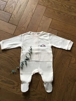 Pyjama bébé mixte manches longues "Dors bien bébé" en coton bio