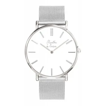 Montre homme made in france, la milanaise, chromée fond blanc, 102