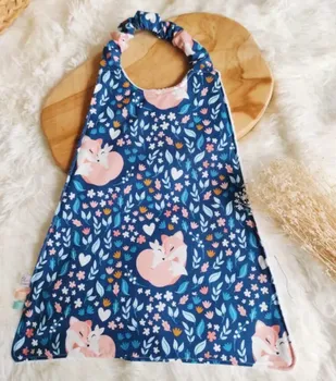 Bavoir et serviette de table enfant "Point or" fabriqué  en France