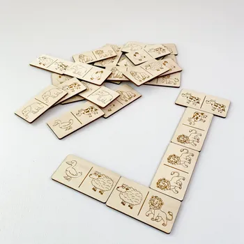 Dominos de grande taille en bois pour enfant de plus de 10mois