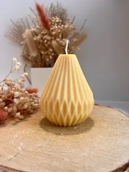 Bougie jaune en forme de Montgolfière et parfumée aux Fleurs de coton