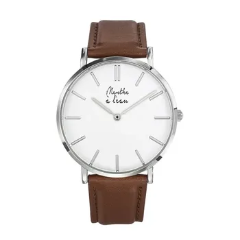 Montre homme made in france, cuir camel, 160