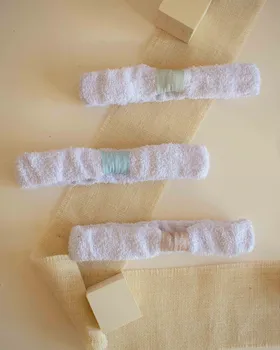 Bandeau de soin lavable routine maquillage coton biodégradable
