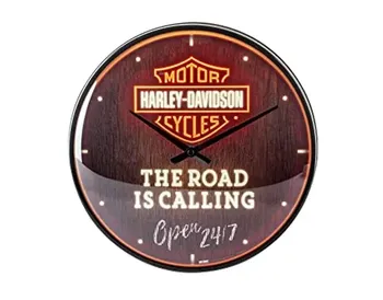 Horloge vintage en métal Harley-Davidson Neon