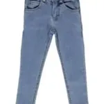 Jean slim délavé fille en coton bio oeko-tex fabriqué en France