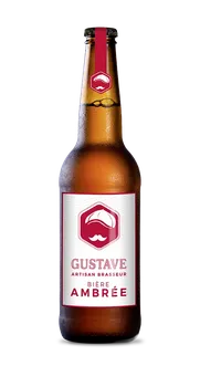 Bière "Gustave Ambrée" aux arômes houblonnés épicés poivrés 33 cl