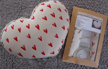 Kit de couture prêt à coudre un coussin coeur idéal pour cadeau 