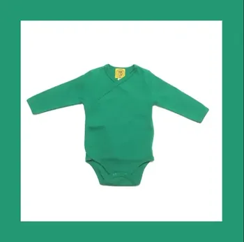 Body manches longues vert bébé unisexe 100% coton biologique