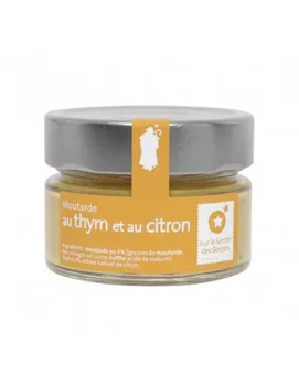 Moutarde naturelle douce et parfumée au thym et au citron 100g