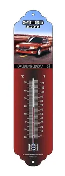 Thermomètre mural vintage en métal  Peugeot 205 Gti