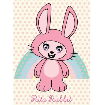 Le poster Rita Rabbit - Kids of the wool
