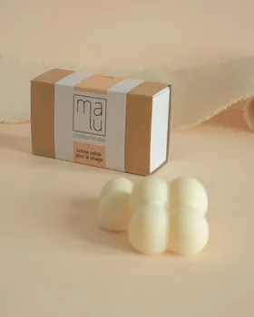 Crème solide bio pour le visage pour peaux grasses fait en France