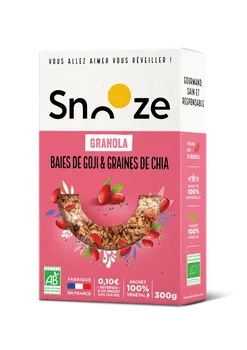 Granola baies de goji et graines de chicha bio fait en France