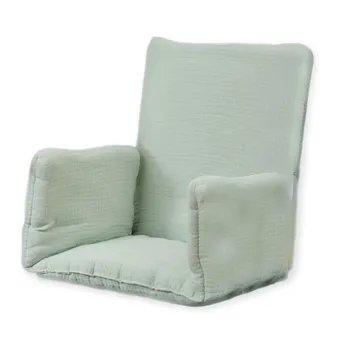 Coussin de chaise haute en coton 100% bio certifié Gots couleur vert