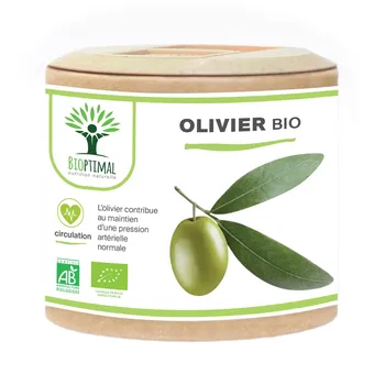 Complément alimentaire bio à l'olivier "hypertension" 60 gélules