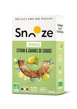 Granola citron et graines de courges bio fabriqué en France