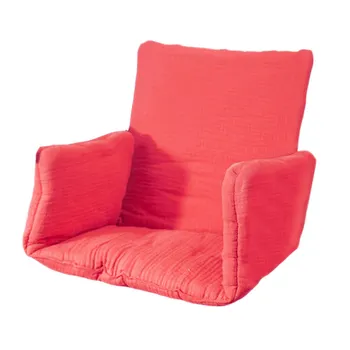 Coussin de chaise haute en coton 100% bio certifié Gots couleur fraise