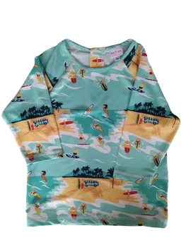 T shirt enfant "Surfeur" tissu imprimé anti UV 