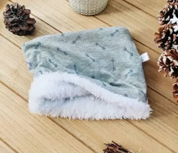 Tour de cou bébé hiver tout doux "Snood flèches bleues" oeko tex
