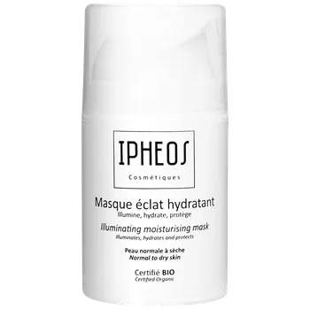 Masque éclat hydratant bio peau mixte "Ipheos" fait en France