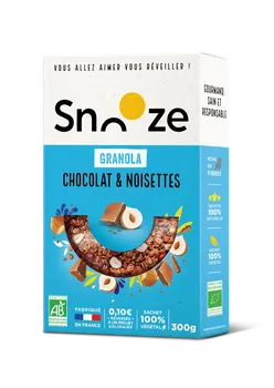 Granola au chocolat et aux noisettes bio fabriqué en France