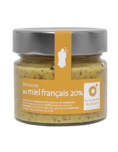 Moutarde au Miel français 20% - 190g | Epicerie Fine