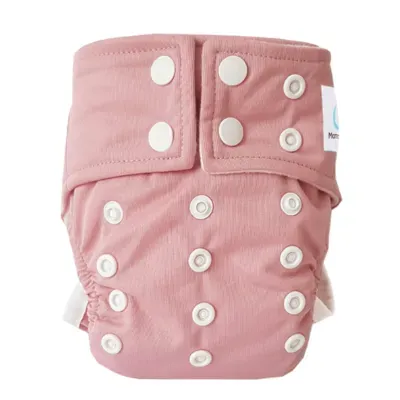 Couche bio tout-en-un "Intégrale newborn vieux rose" bébé mixte