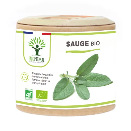 Sauge bio 60 gélules, confort menstruel, digestion, anti-transpiration