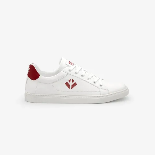 Sneakers vegan homme blanc et rouge Winton certifiées oeko tex