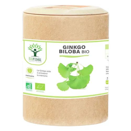 Ginkgo Biloba bio 200 gélules : mémoire, concentration, circulation