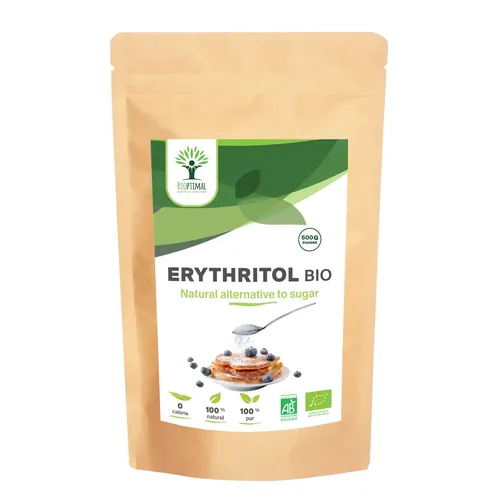 Edulcorant naturel à l'erythritol bio zéro sucre en poudre 500g