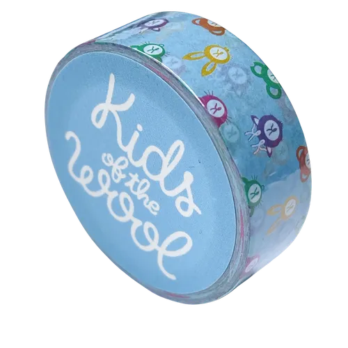 Ruban adhésif enfants "logo KOTW" bleu pour objets déco