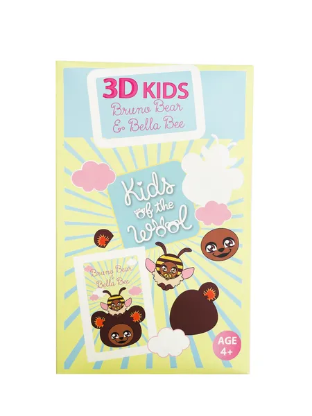 3D KIDS Bruno Bear et Bella Bee, fabriqué en France, Kids of the wool