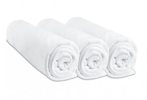Lot de 3 draps housse bébé 70 x 140 cm en coton jersey