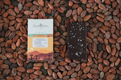 Mini tablette de chocolat noir 70% Fleur sel de Guérande Madagascar