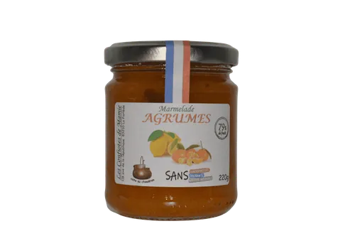 MARMELADE D'AGRUMES 79% fruits , fabriqué en france