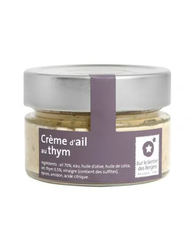 Crème d'ail au thym - 90g | Epicerie Fine