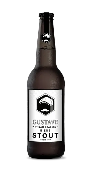 Bière "Gustave Stout" aux saveurs torréfiées de chocolat et caféo 