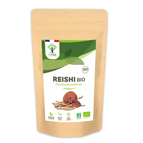 Reishi bio en poudre 100 g - immunité - santé cardiovasculaire