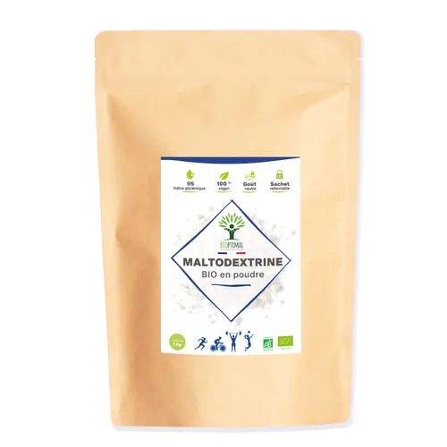 Maltodextrine bio 1kg en poudre pour sportifs et athlètes