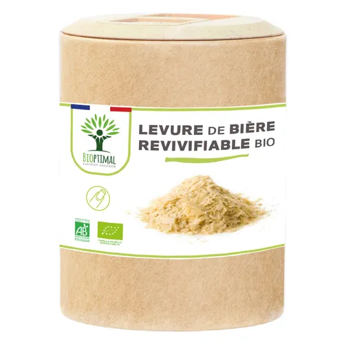 Levure de bière bio 200 gélules - assimilation - certifié Ecocert