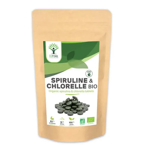 chlorelle et spiruline 
 bio , Complément alimentaire 300 comprimés