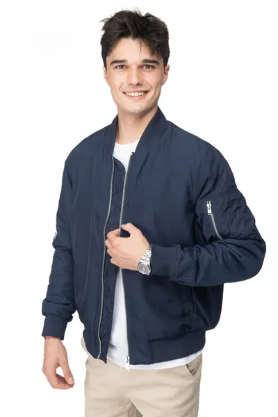 Bombers 100% polyester recyclé made in France couleur bleu marine
