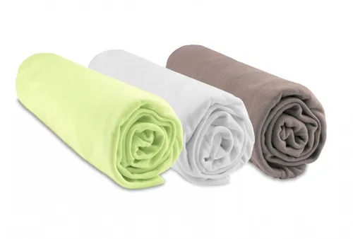 Kit de 3 draps housse bambou 32x72 couffin bébé : anis, blanc, taupe