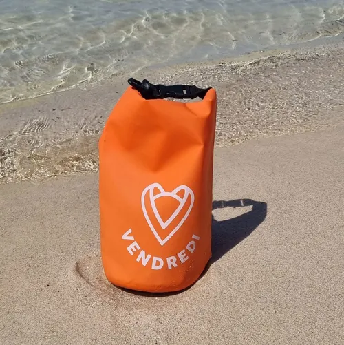 Sac de plage étanche - "Le petit Insubmersible" - 2 litres - orange