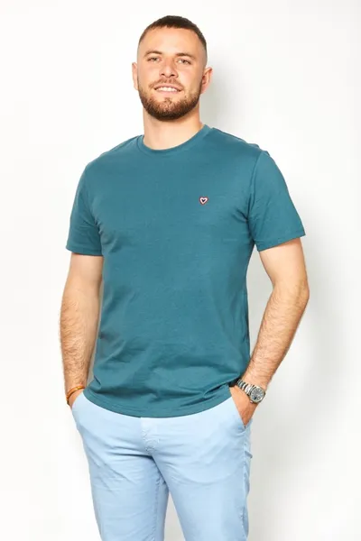 Tee-shirt Vincent manches courtes 100% coton bio couleur verdon 