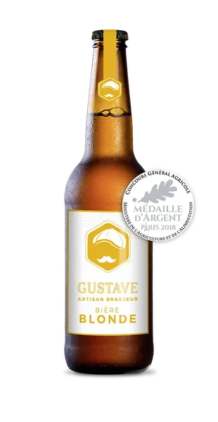 Bière "Gustave Blonde" dorée pétillance subtile bouteille 33cl