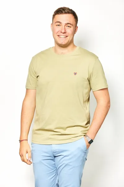Tee-shirt Vincent manches courtes couleur sauge 100% en coton bio