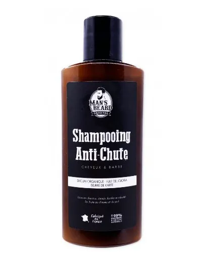 Shampoing naturel homme antichute pour cheveux et barbe made in France